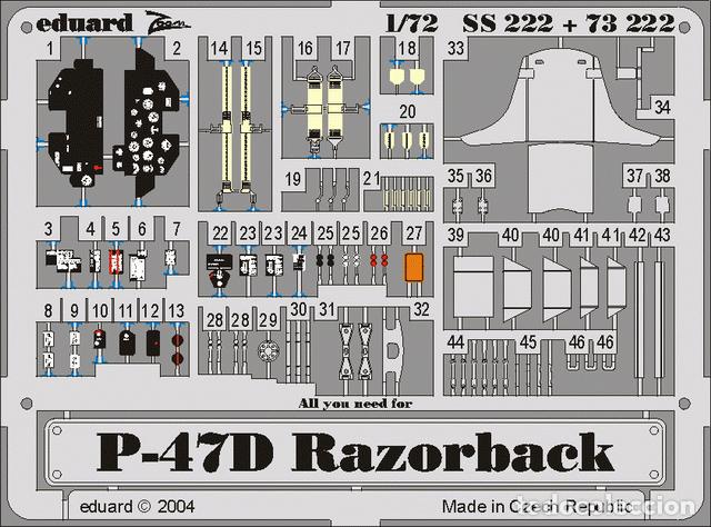 Maquetas: TAMIYA - P-47D Thunderbolt (Razor Back) + EXTRAS 1/72 60769 - Foto 6