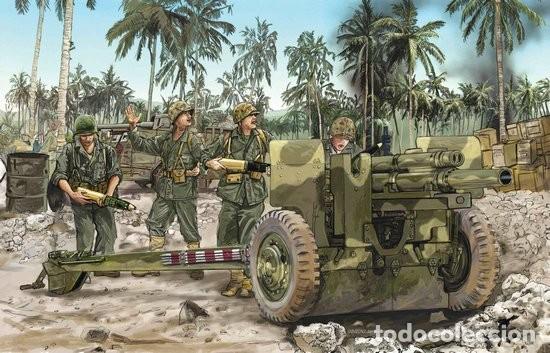 Maquetas: DRAGON - 105mm Howitzer M2A1 & Carriage M2A2 w/USMC Gun Crew . 1/35 6531
