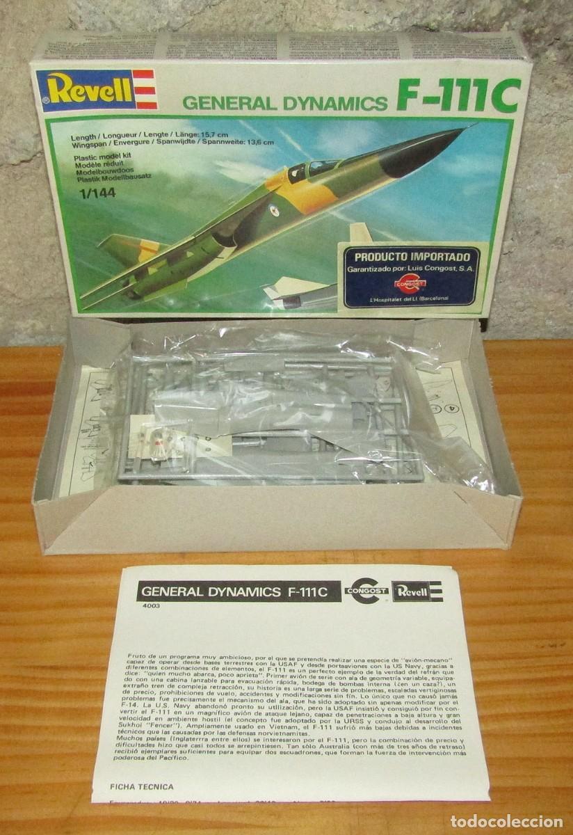 Maquetas: REVELL Y CONGOST - ANTIGUA MAQUETA GENERAL DYNAMICS F-111C - NUEVA A ESTRENAR - CONTENIDO PRECINTADO