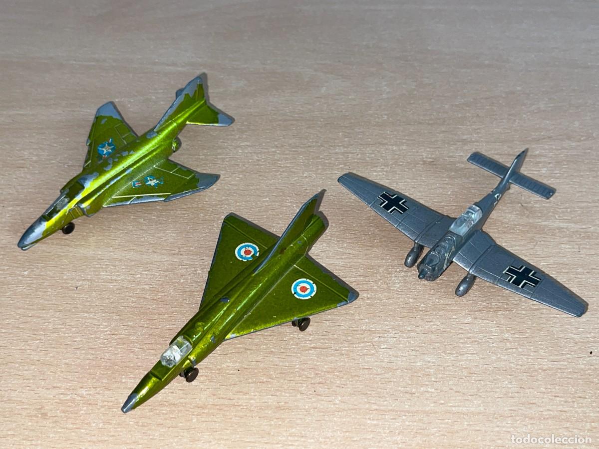Maquetas: Playme LOTE 3 Aviones de Combate Stuka Mirage III F4 Phantom Made in Spain a&ntilde;os 70/80 die-cast metal