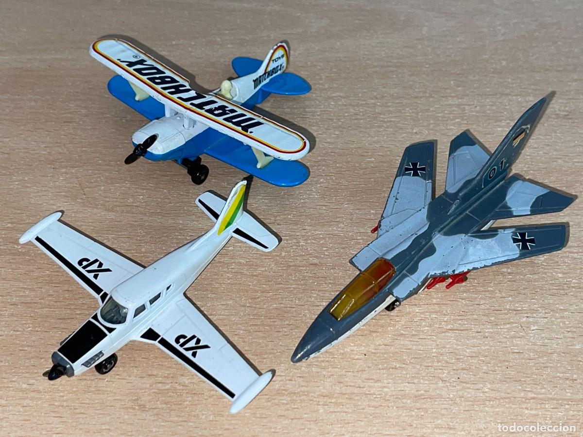 Maquetas: Matchbox LOTE 3 Aviones Tornado Pitts Special Piper Comanche a&ntilde;os 70 die-cast metal