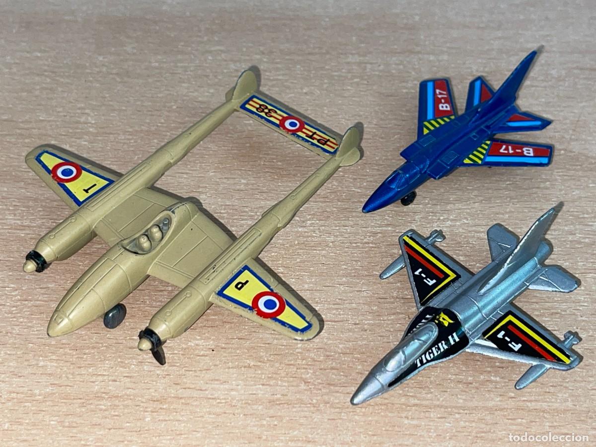 Maquetas: Mira LOTE 3 Aviones de combate Lockheed Ref. 357 B-17 y Tiger II F-1 a&ntilde;os 80 die-cast Made in Spain