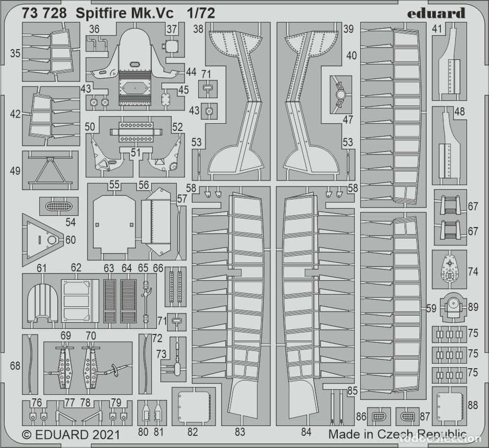 Maquetas: AIRFIX - Supermarine Spitfire Mk.Vc + extras 1/72 A02108 - Foto 4