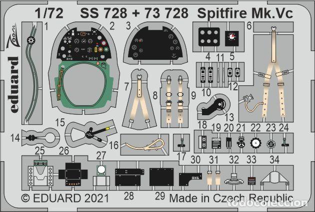 Maquetas: AIRFIX - Supermarine Spitfire Mk.Vc + extras 1/72 A02108 - Foto 5