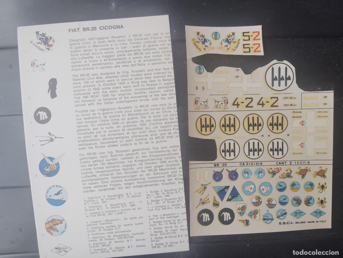 Maquetas: CALCAS ESCI. BOMBARDEROS ITALIANOS. ESCALA 1/72. INCOMPLETO