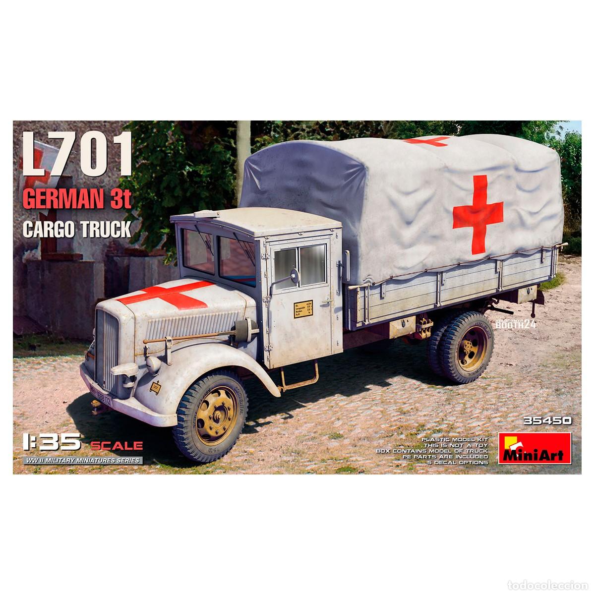 Maquetas: Maqueta Miniart Escala 1/35 L701 German 3t Cargo Truck Sanitario