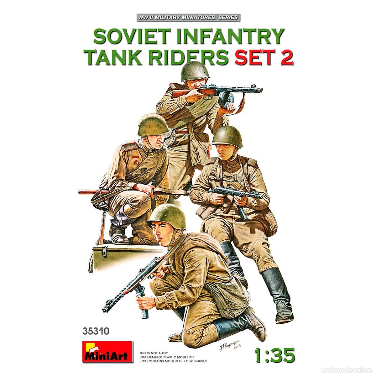 Maquetas: Maqueta Miniart Escala 1/35 SOVIET INFANTRY TANK RIDERS SET 2