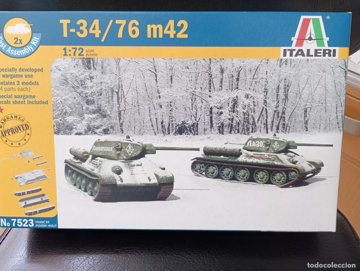 Maquetas: Maqueta Italeri 2 Carros sovi&eacute;ticos T-34/76 Winter Escala 1/72 Precintada