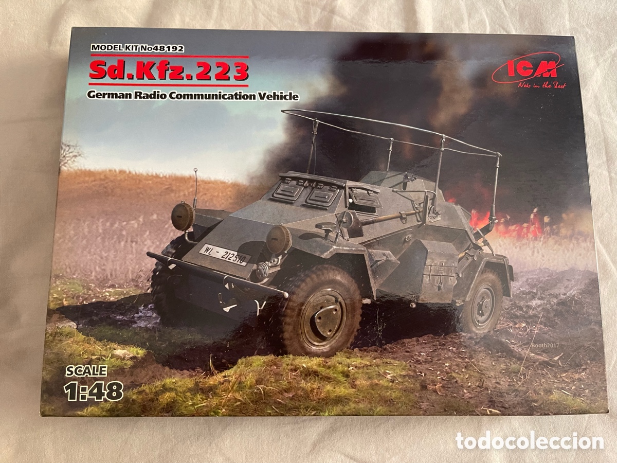 Maquetas: SD.Kfz.223 Germ&aacute;n Radio Communication Vehicle 1:48 ICM 48192 maqueta carro tanque avi&oacute;n