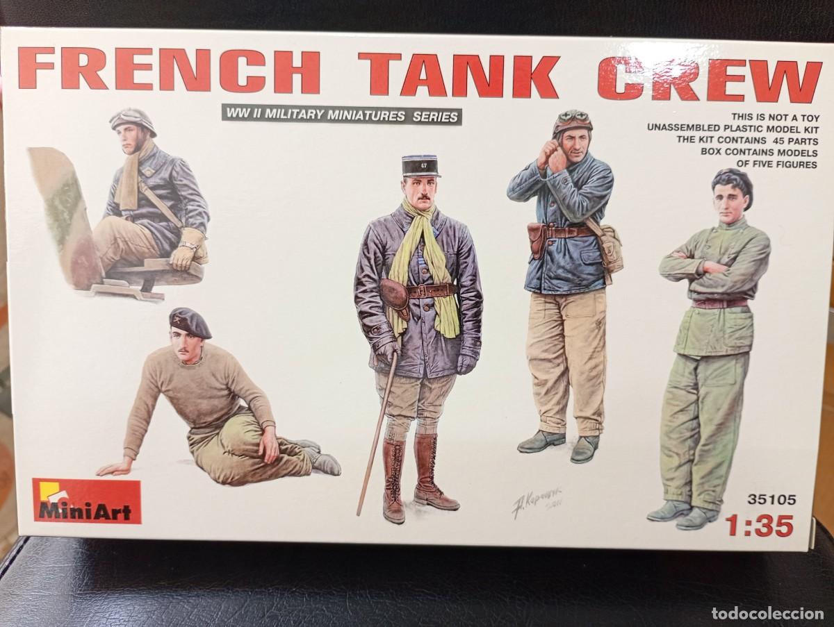 Maquetas: Maqueta Miniart 5 Tripulaci&oacute;n Tanque Franc&eacute;s Escala 1/35