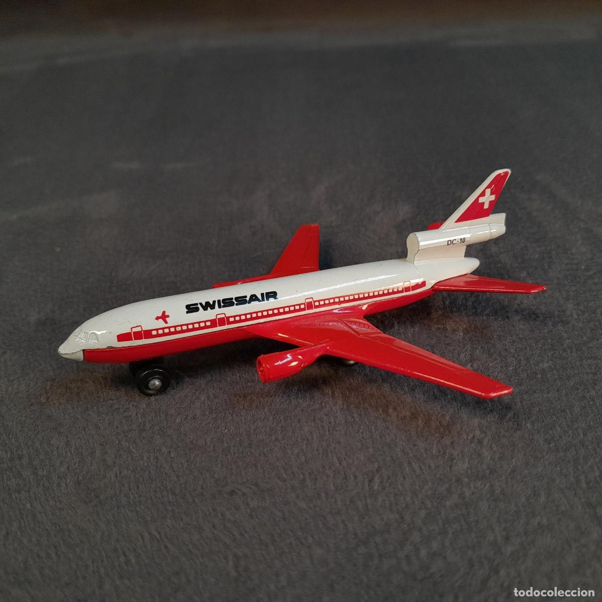 Maquetas: AVI&Oacute;N SB13-DC10 SWISSAIR. MATCHBOX (LESNEY). A&Ntilde;O 1973
