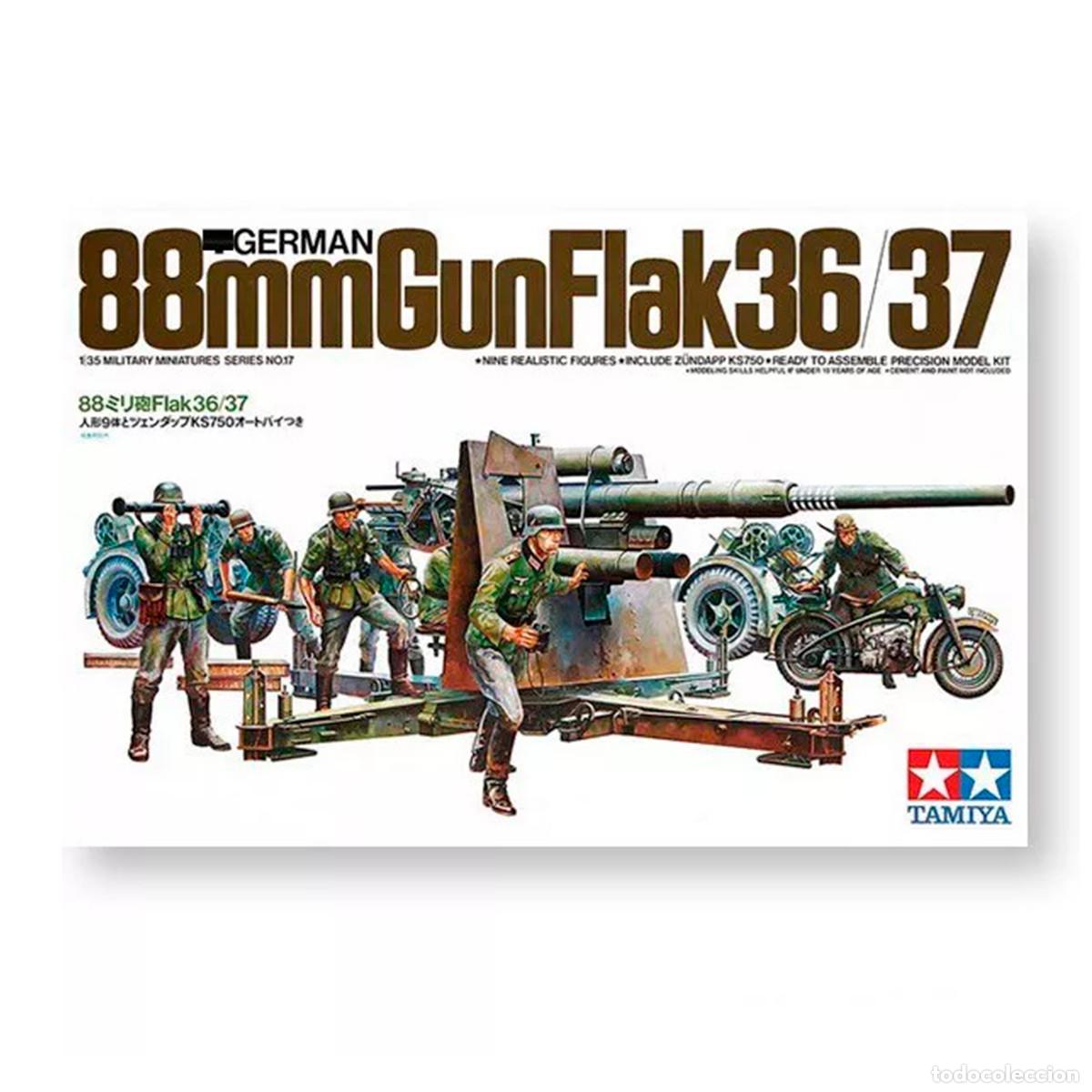 Maquetas: Maqueta Tamita Escala 1/35 Ca&ntilde;on alem&aacute;n antia&eacute;reo 88mm Gun Flak 36/37 Precintada