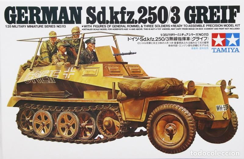 Maquetas: Maqueta semioruga Sdkfz 250/3 Greif, ref. 35113, 1/35, Tamiya