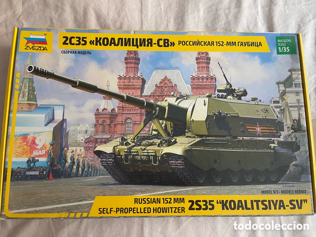 Maquetas: Russian 152 mm KOALITSIYA SV 2S35 1:35 ZVEZDA 3677 maqueta carro tanque ca&ntilde;on autopropulsado