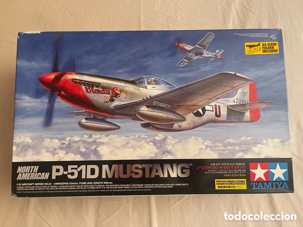 Maquetas: North American P-51D MUSTANG 1:32 TAMIYA 60322 maqueta avi&oacute;n