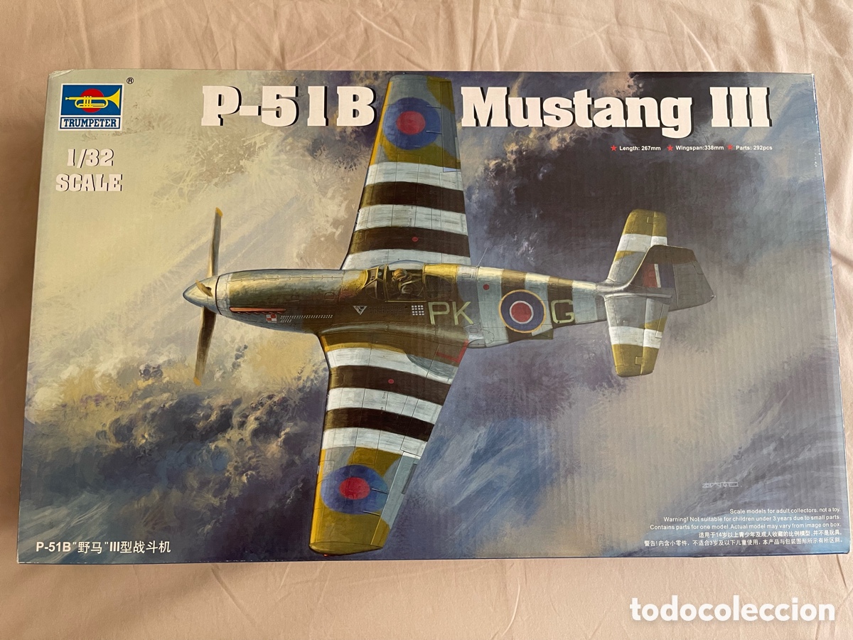Maquetas: North American P-51B MUSTANG III 1:32 TRUMPETER 02283 maqueta avi&oacute;n