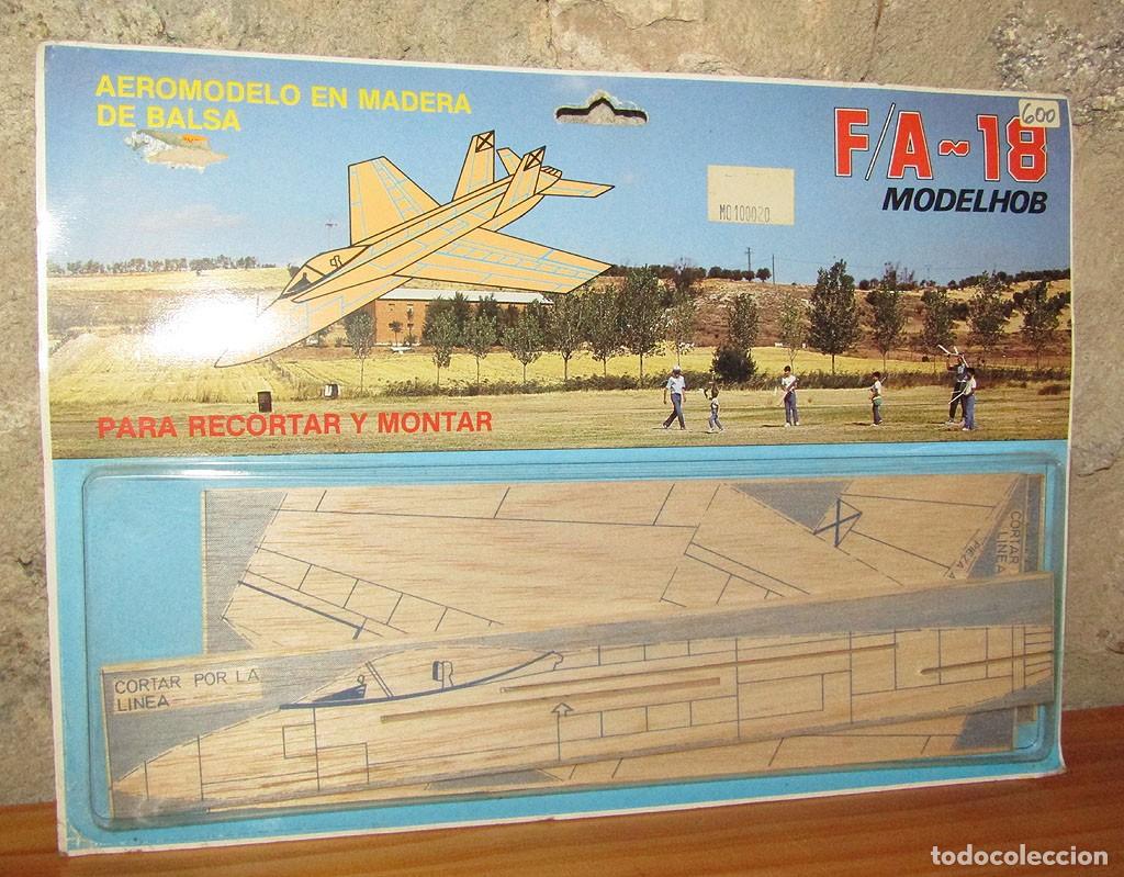 Maquetas: AVI&Oacute;N FA 18 - AEROMODELISMO, MADERA DE BALSA - MODELHOB - RECORTAR Y MONTAR - EN BLISTER - PJRB