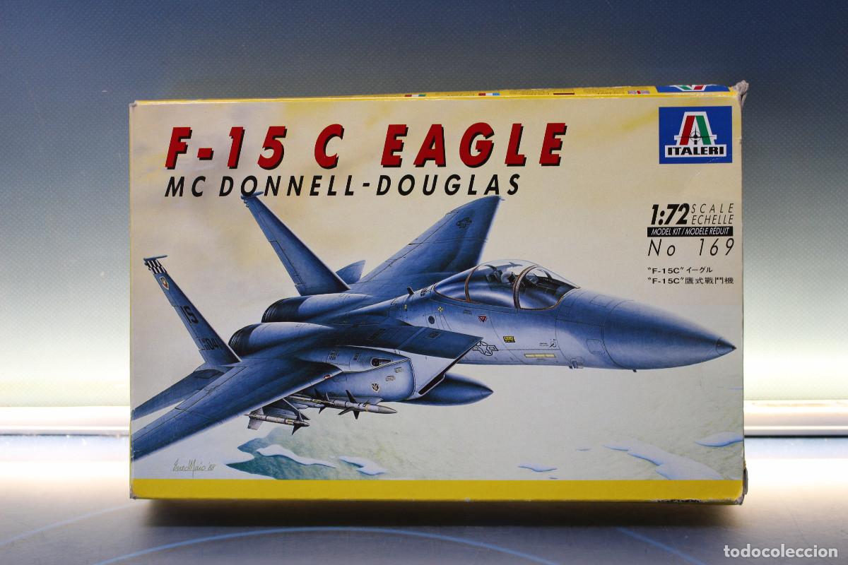 Maquetas: Italeri 169, F-15 C Eagle, Mc Donnell-Douglas. 1/72. Avi&oacute;n de combate bimotor estadounidense, 70's.