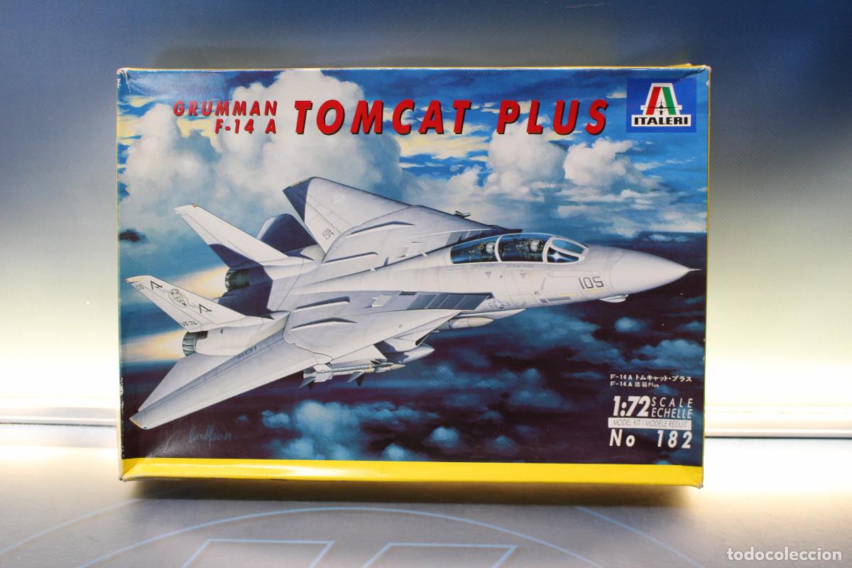 Maquetas: Italeri 182, Gruman F-14 A Tomcat Plus. 1/72. Avi&oacute;n, caza, portaaviones USA.