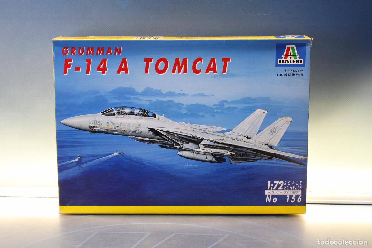 Maquetas: Italeri 156, Gruman F-14 A Tomcat. 1/72. Avi&oacute;n, caza, portaaviones USA.