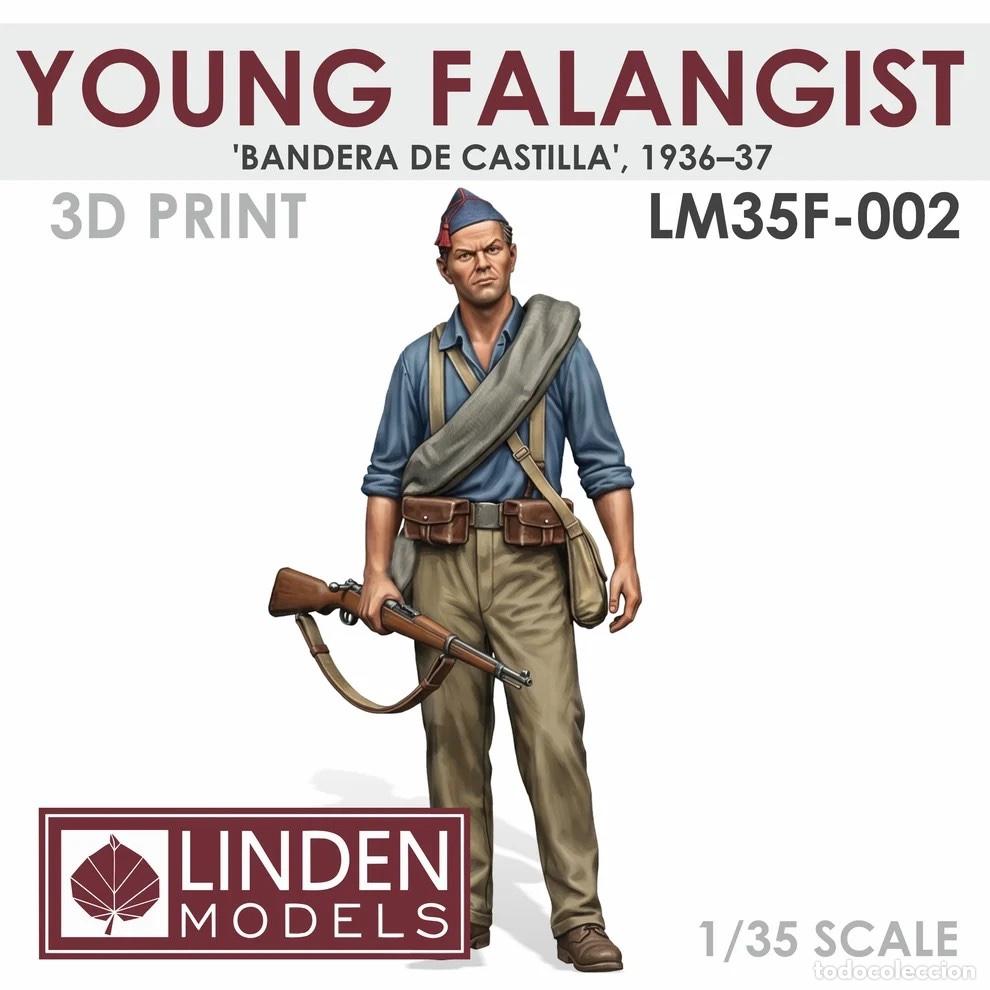 Maquetas: Linden Models - Joven Falangista Bandera de Castilla (1936-37) 1/35 LM35F-002