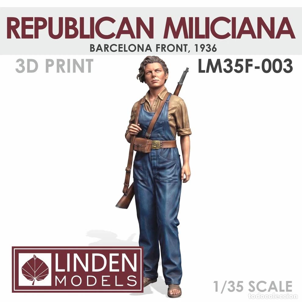 Maquetas: Linden Models - Miliciana Republicana Frente de Barcelona (1936) 1/35 LM35F-003