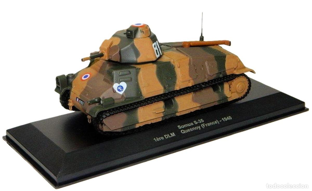 Maquetas: EAGLEMOSS COLLECTIONS ESCALA 1:43 EM0003 SOMUA S-35 1er. DLM QUESNOY, FRANCIA 1940