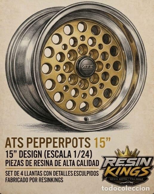 Maquetas: Resin Kings - Llantas ATS Pepperpots 15&rdquo; 1/24 RK29