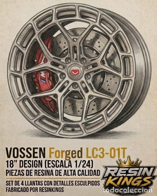 Maquetas: Resin Kings - Llantas Vossen Forged LC3-01T 18&rdquo; 1/24 RK27