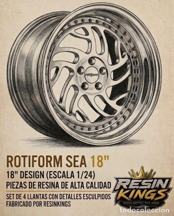 Maquetas: Resin Kings - Llantas Rotiform SEA 18&rdquo; 1/24 RK27
