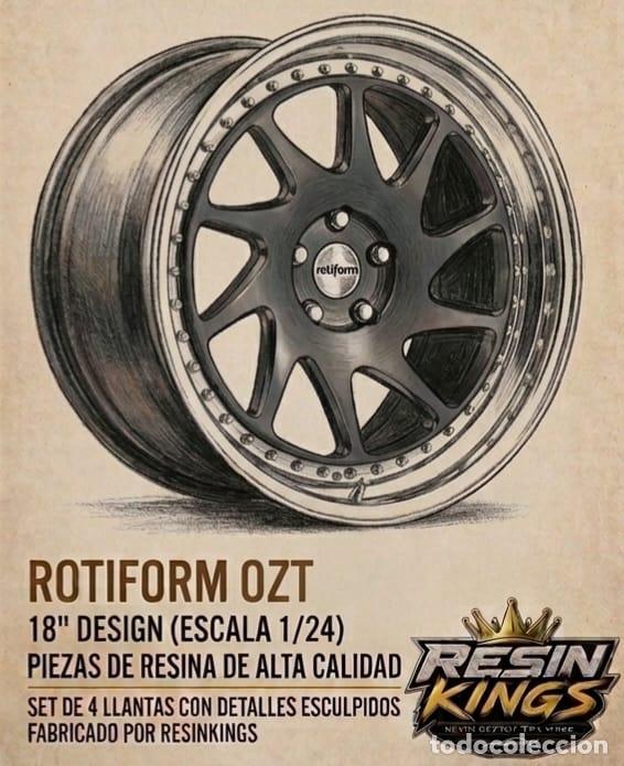 Maquetas: Resin Kings - Llantas Rotiform OZT 18&rdquo; 1/24 RK23