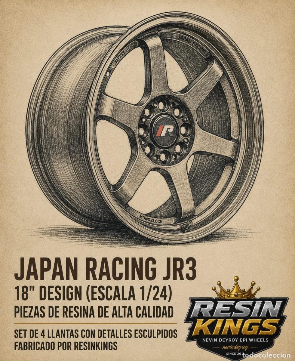 Maquetas: Resin Kings - Llantas Japan Racing JR3 18&rdquo; 1/24 RK20