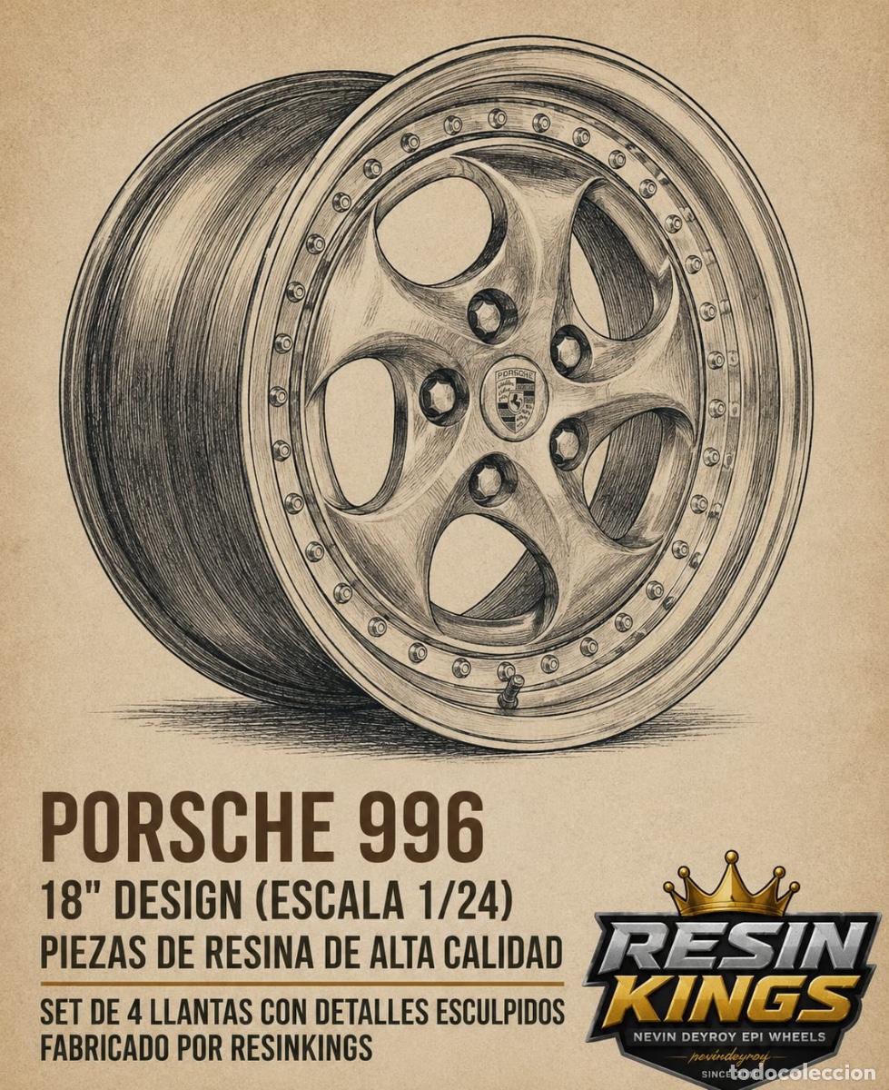 Maquetas: Resin Kings - Llantas Porsche 996 18&rdquo; 1/24 RK19