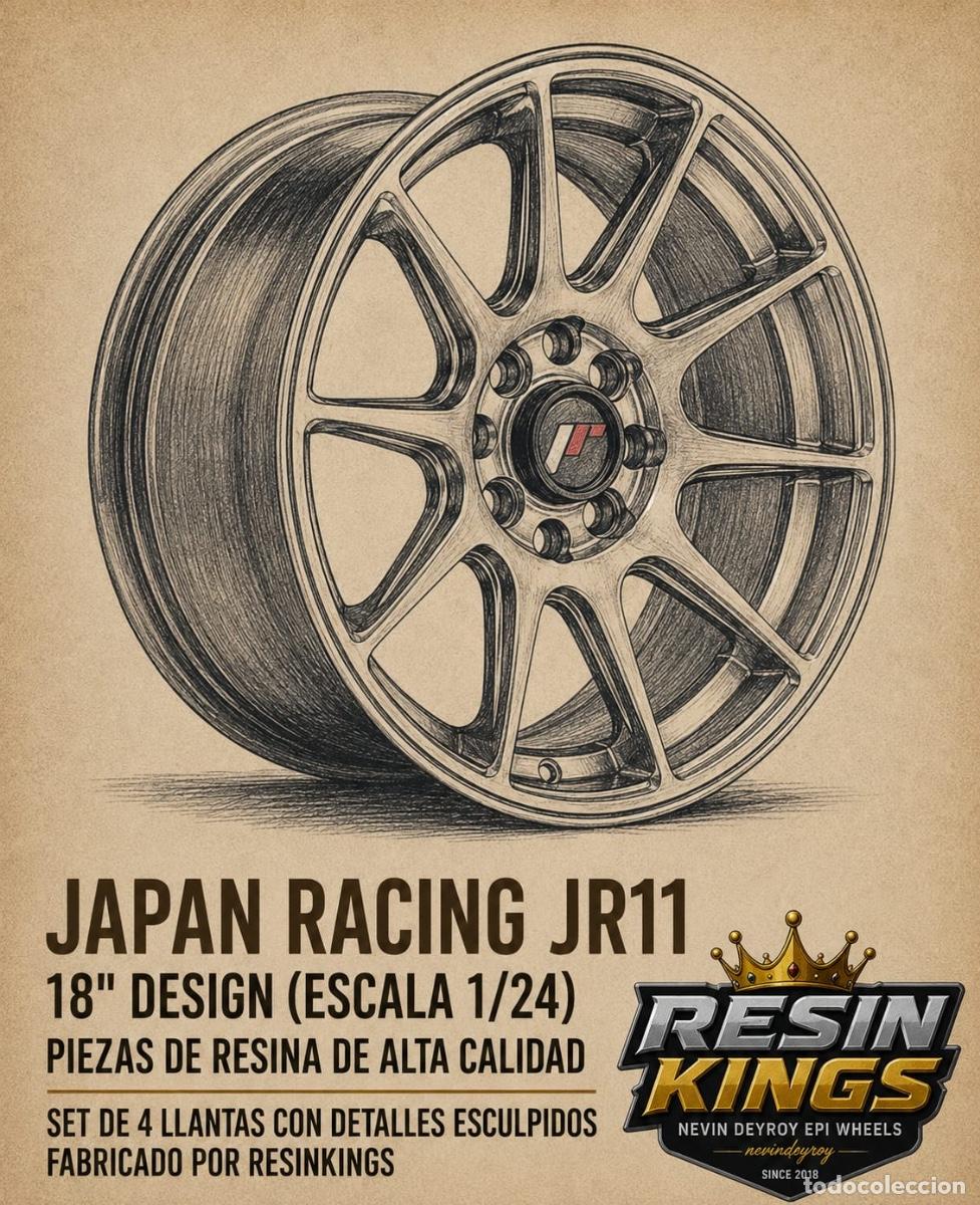 Macchiette: Resin Kings - Llantas Japan Racing JR11 18&rdquo; 1/24 RK18