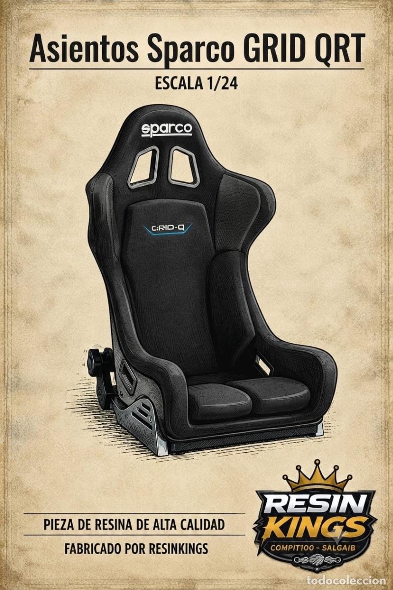 Maquetas: Resin Kings - Asientos Sparco GRID QRT 1/24 RK3