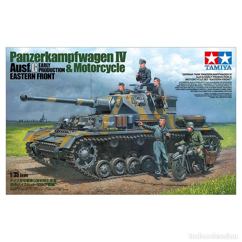 Maquetas: Maqueta TAMIYA 1/35 Panzerkampfwagen IV Ausf.G Early Production & Motorcycle Set &ldquo;Eastern Front&rdquo;