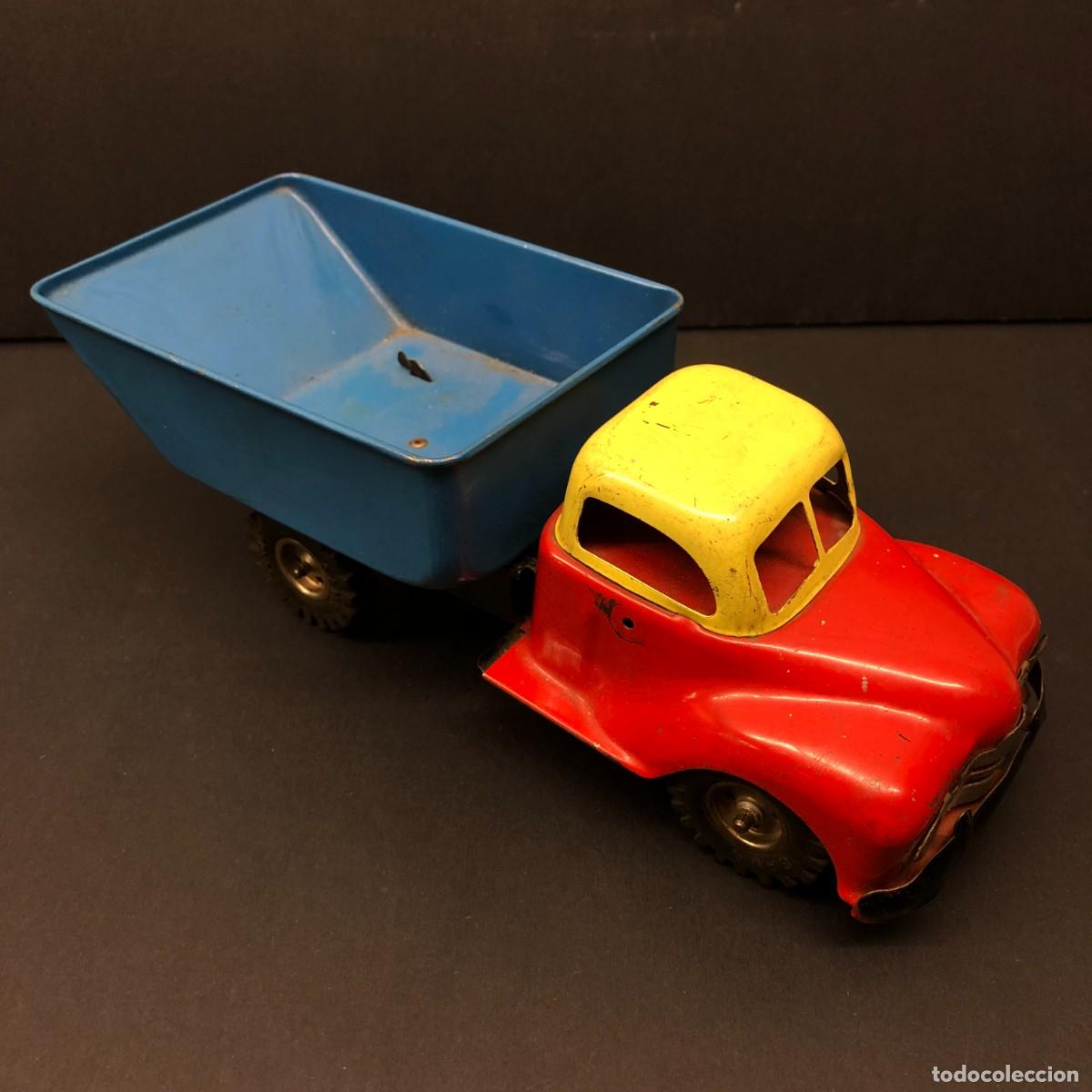 Maquetas: CAMI&Oacute;N DE JUGUETE - CAMI&Oacute;N VOLQUETE BASCULANTE - GAMA - 23 X 7,5 CM / 15