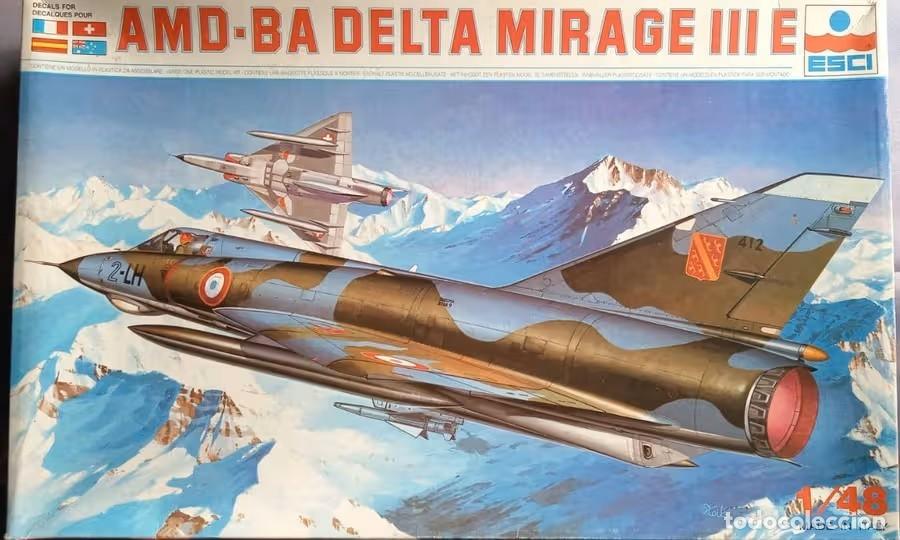 Maquetas: ESCI - AMD-BA DELTA Mirage III E CALCAS ESPA&Ntilde;OLAS LEER DESCRIPCION 1/48 4030