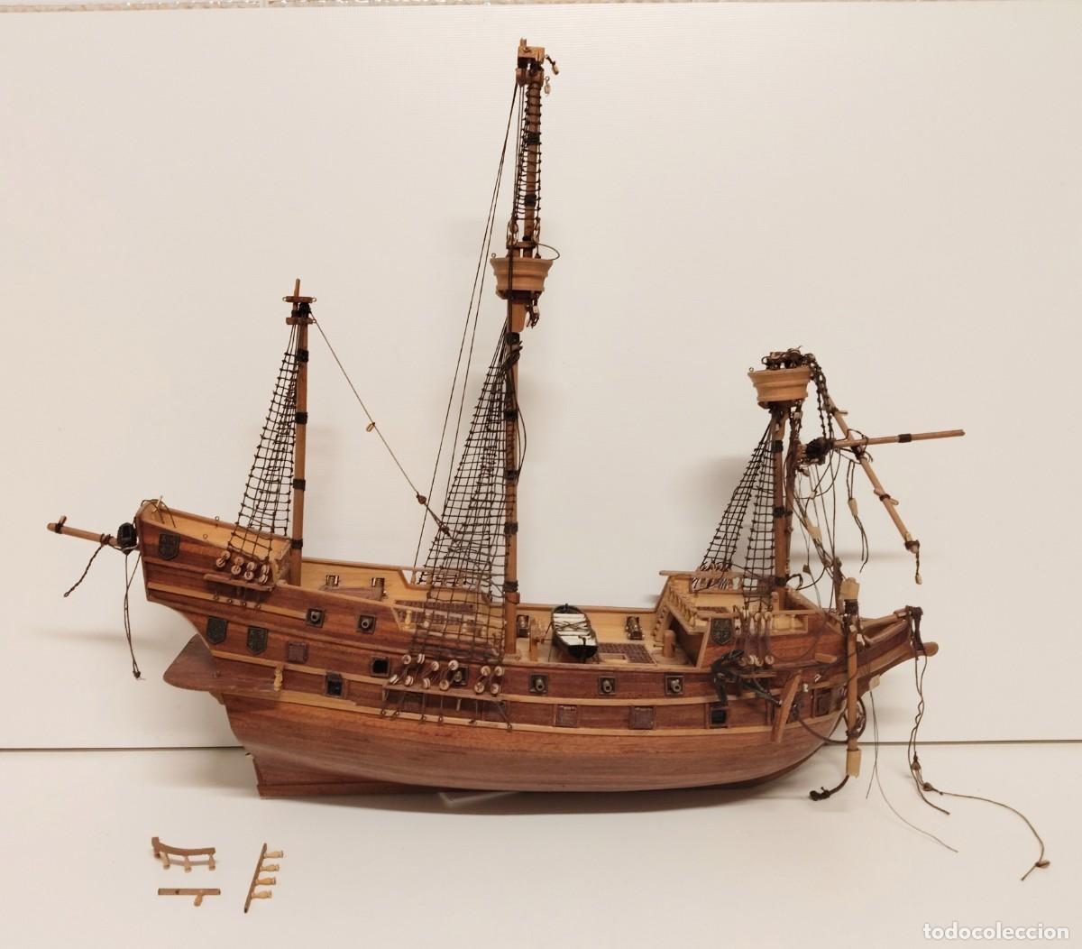 Maquetas: Maqueta de barco, de madera. Para restaurar