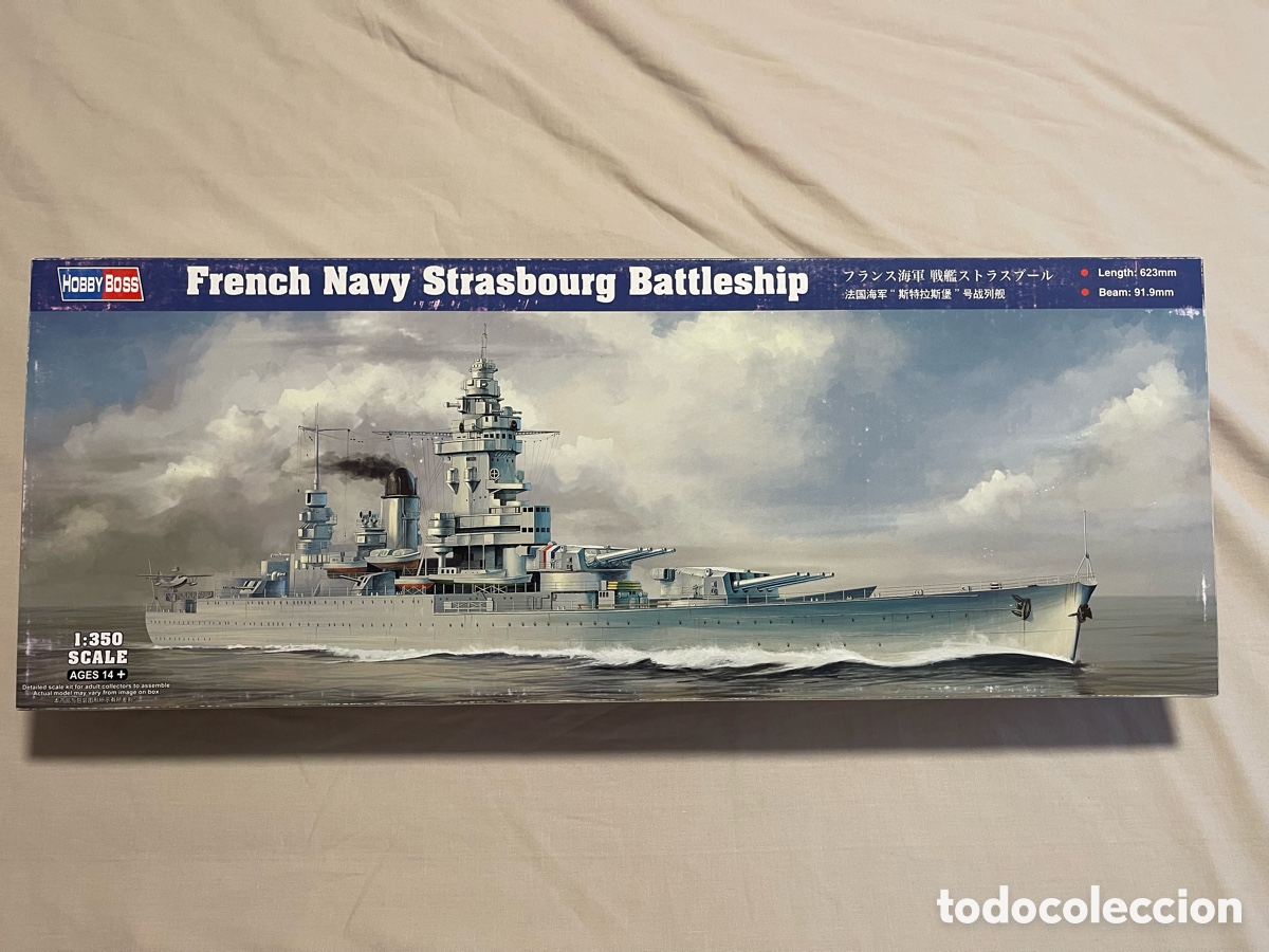 Maquetas: French Navy STRASBOURG Battleship 1:350 HOBBYBOSS HOBBY BOSS 86507 maqueta acorazado barco
