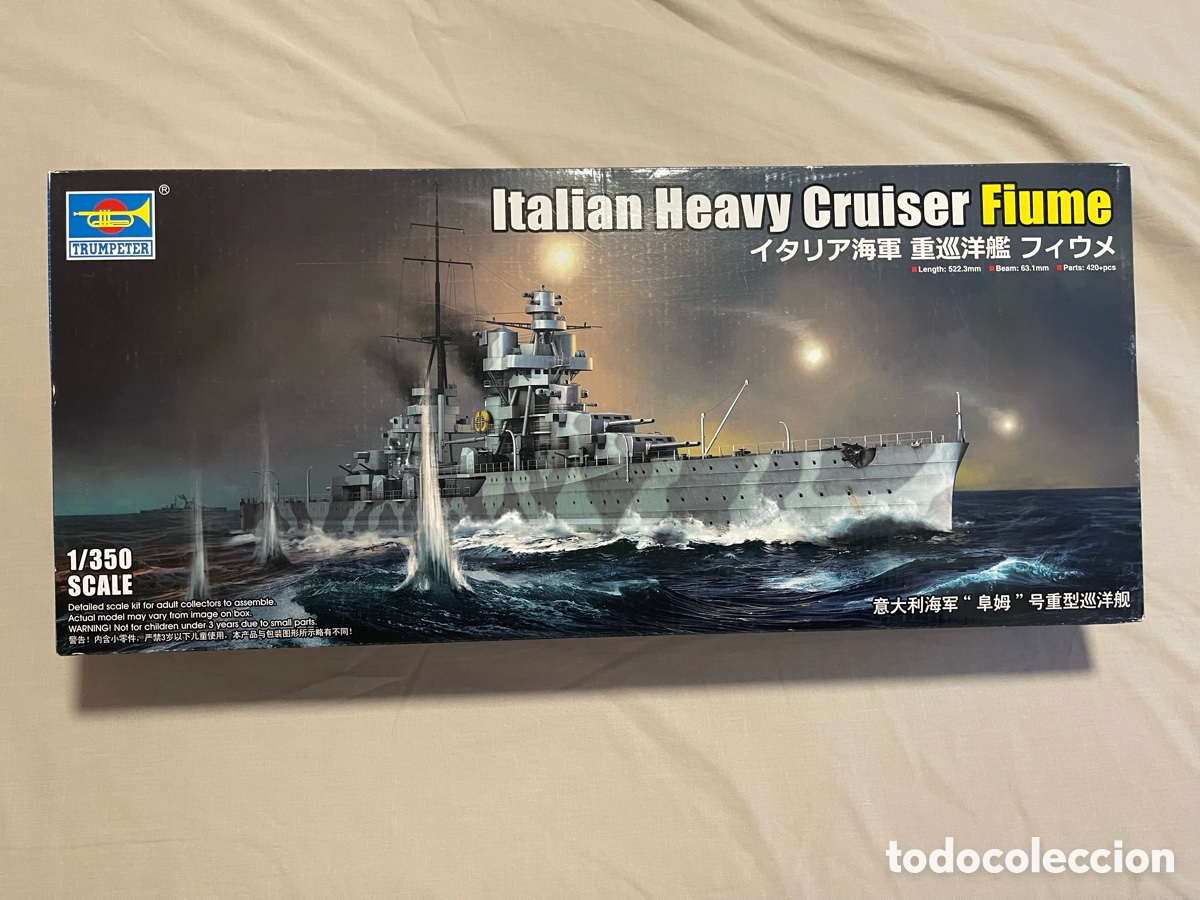 Maquetas: Italian Heavy Cruiser FIUME 1:350 TRUMPETER 05348 maqueta barco crucero pesado