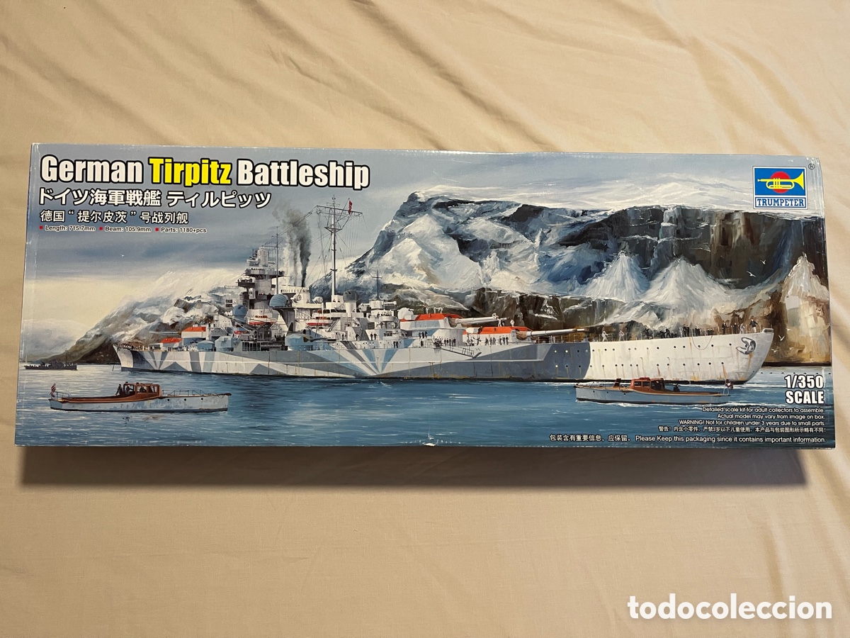 Maquetas: German TIRPITZ Battleship 1:350 TRUMPETER 05359 maqueta barco acorazado