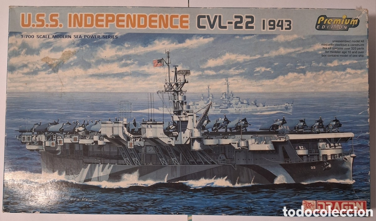 Maquettes: MAQUETA PARA MONTAR DEL PORTAVIONES USS INDEPENDENCE. MARCA DRAGON. 1/700