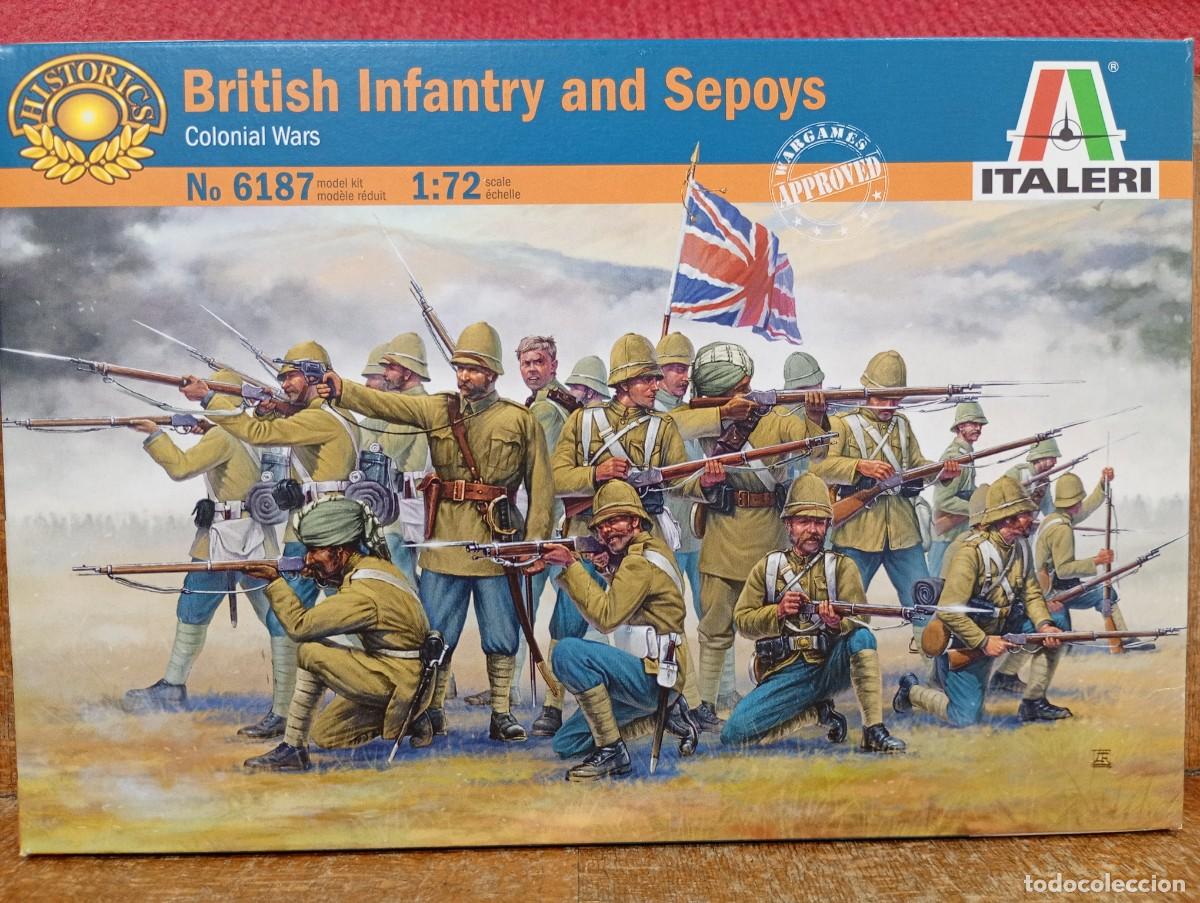 Maquetas: Maqueta soldados coloniales brit&aacute;nicos India Marca Italeri escala 1/72 precintada