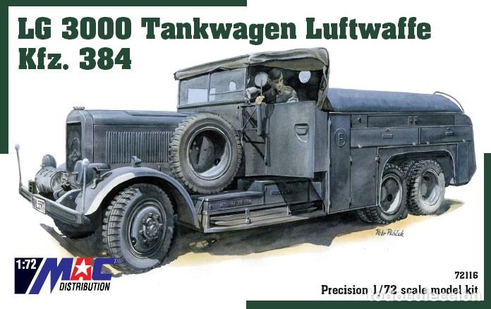 Maquetas: MAC - German Truck Mercedes-Benz LG 3000 Tankwagen Luftwaffe Kfz. 384 1/72 72116