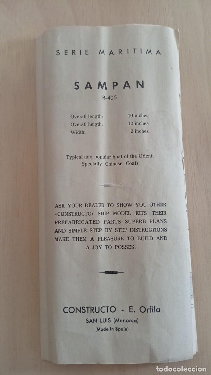 Maquetas: Instrucciones Modelismo Naval Sampan Constructo R-405
