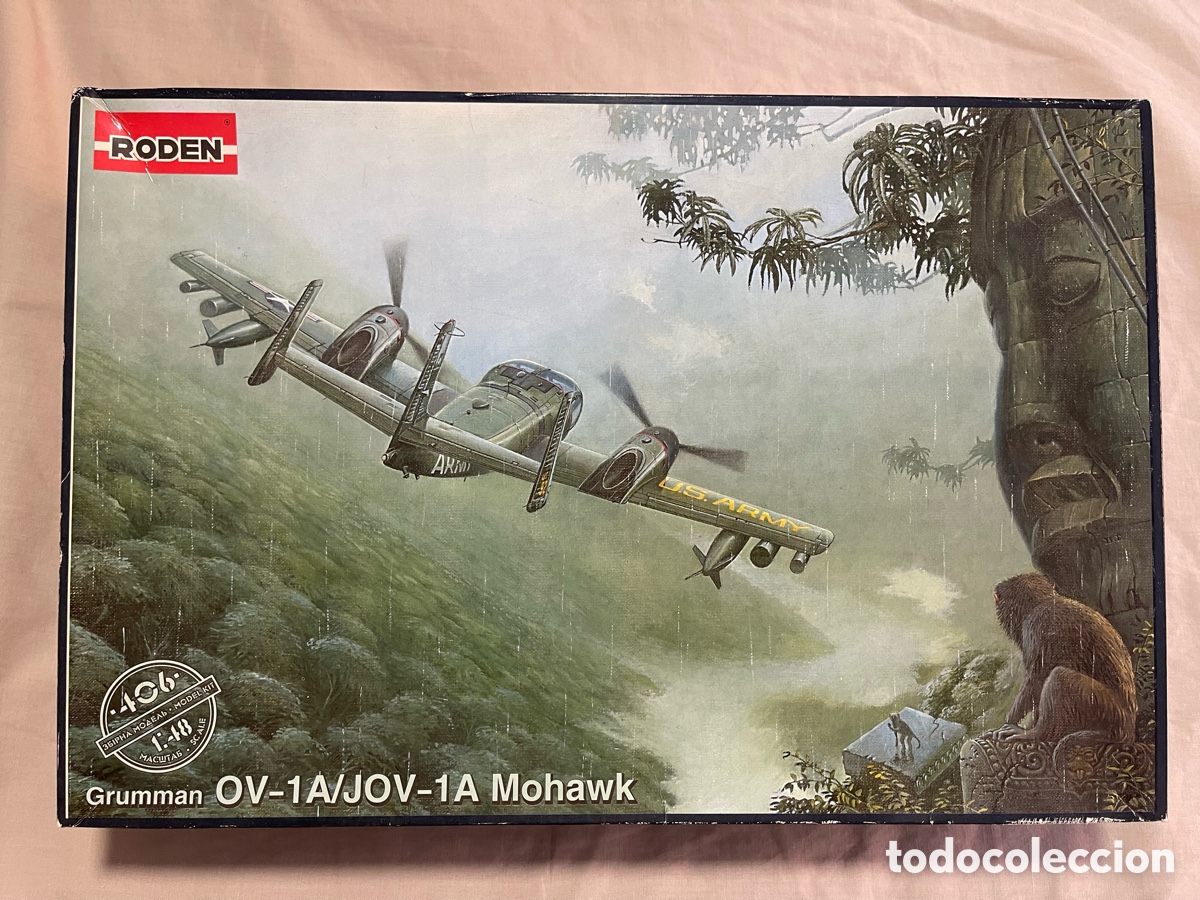 Maquetas: Grumman OV-1A/JOV-1A Mohawk 1:48 RODEN 406 maqueta avi&oacute;n NAM Vietnam