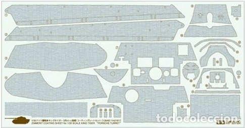 Maquetas: TAMIYA - Zimmerit Coating Sheet - King Tiger Porsche Turret 1/35 12649