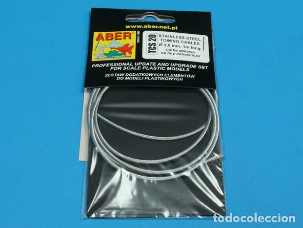 Maquetas: ABER - Stainless Steel Towing Cables 2,0mm, 1 m long 1/35 TCS20