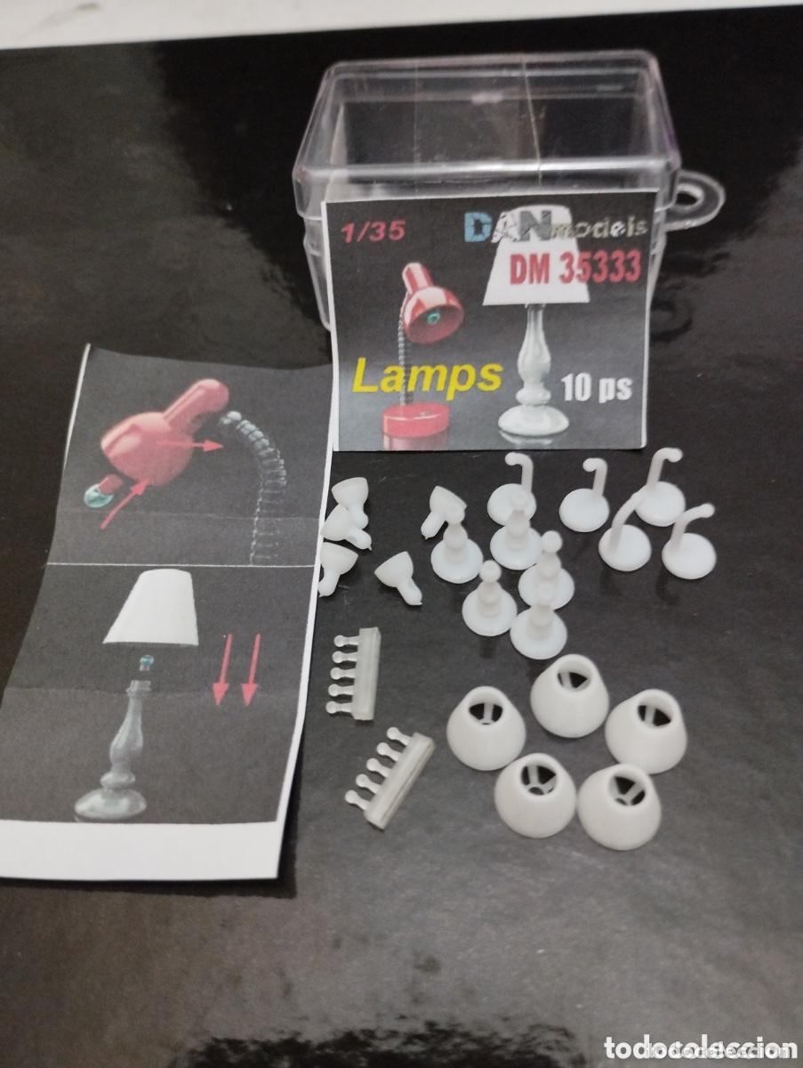 Maquetas: DAN MODELS - LAMPS 3D 10 PIEZAS. 1/35. 35333